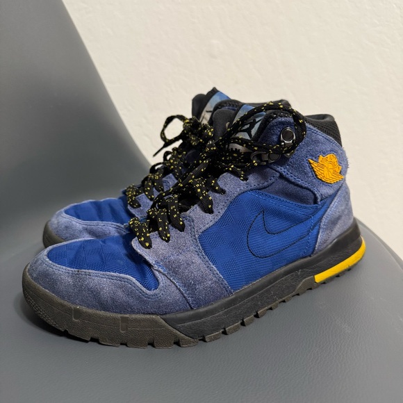 Jordan Other - Nike Air Jordan 1 Retro LANEY OG Warriors Trek Boots Royal Blue Maize V5 8 VTG